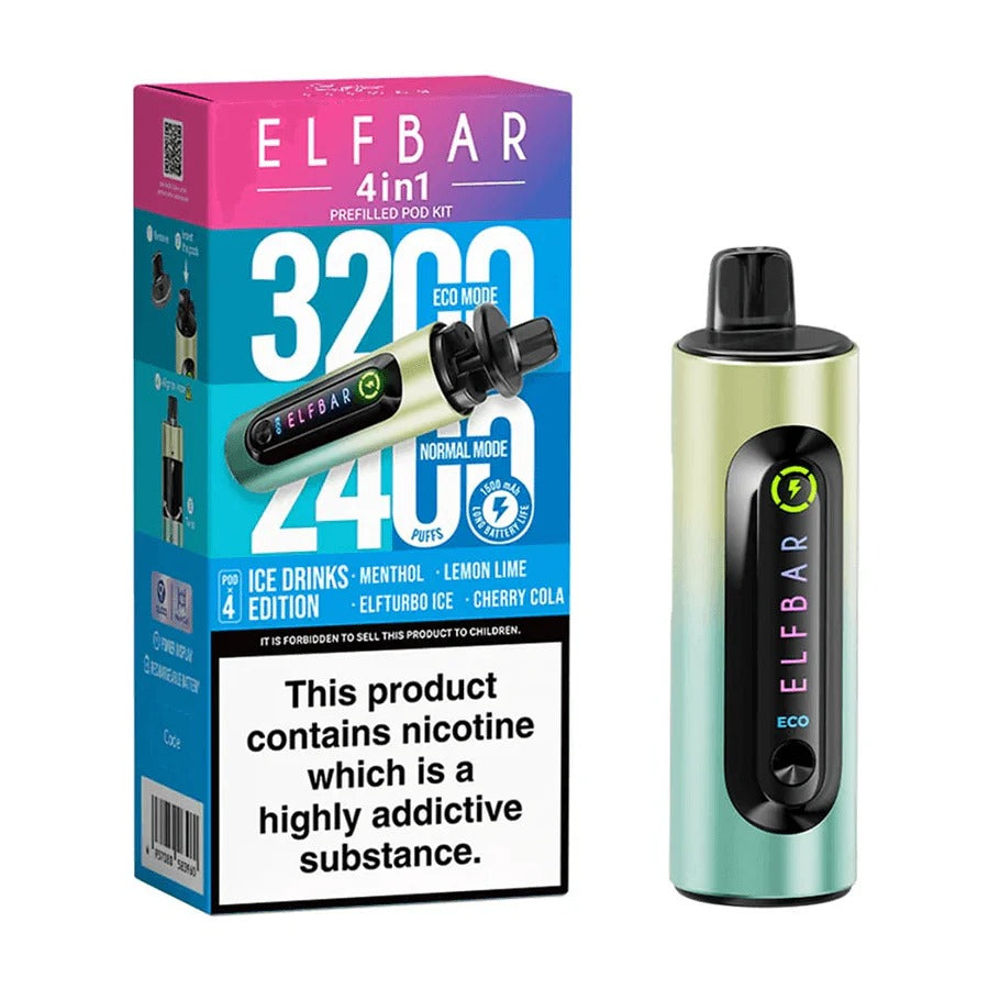 4 in 1 Elf bar 3200 Puffs - Disposable