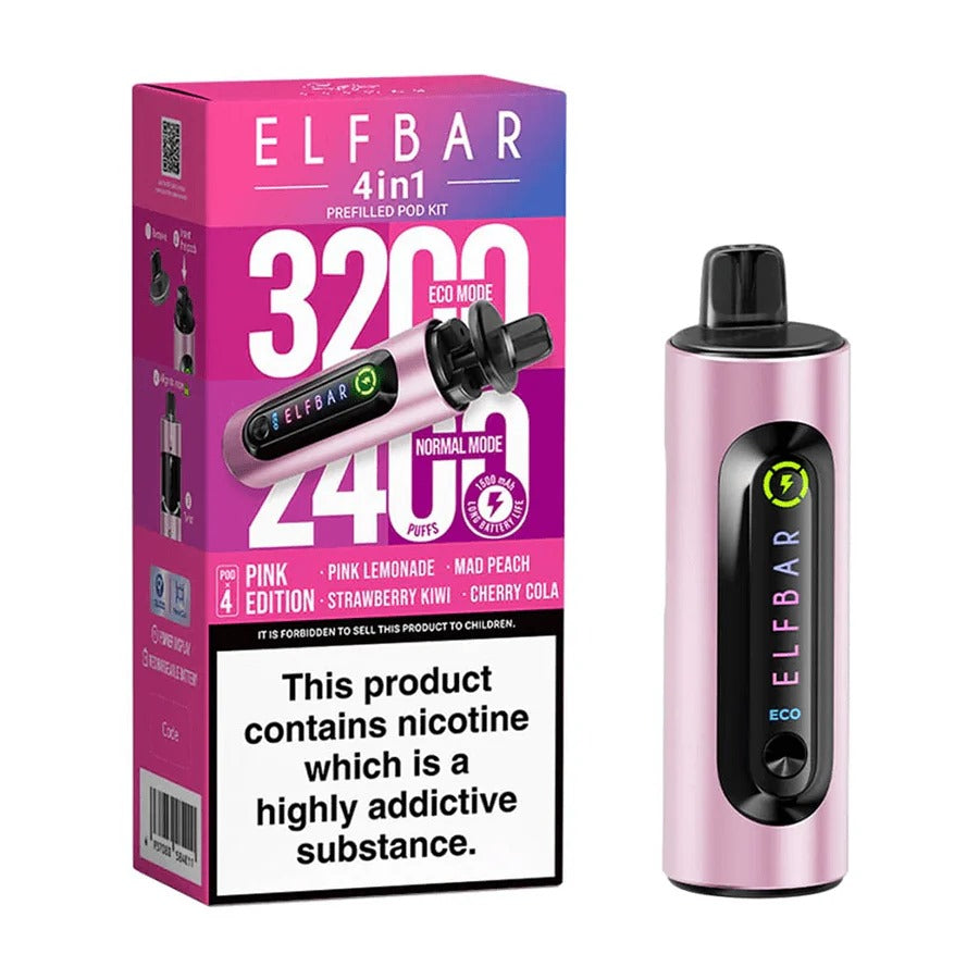4 in 1 Elf bar 3200 Puffs - Disposable