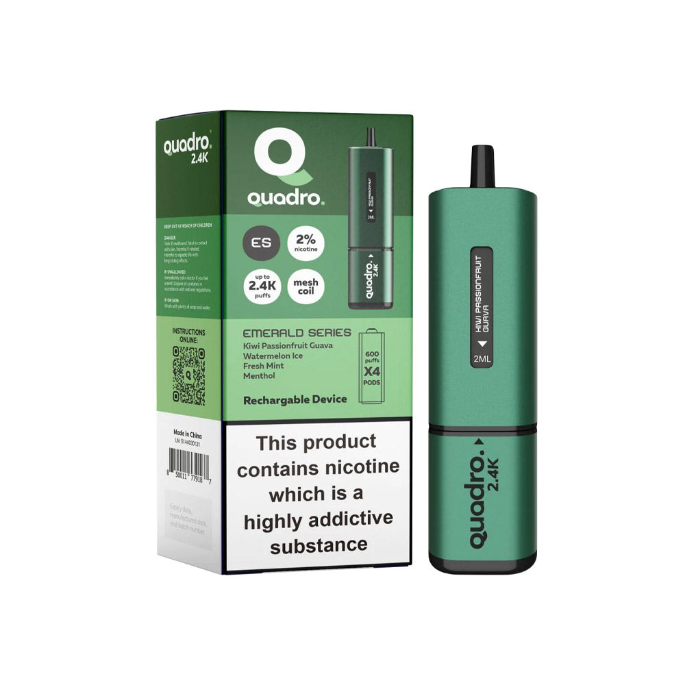 Quadro 2400 Rechargable Vape / 4 in 1 Edition