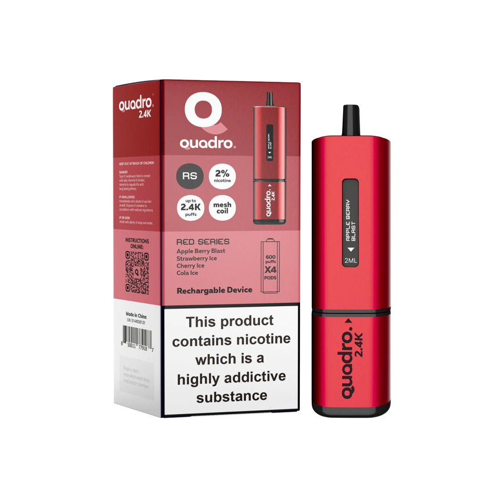 Quadro 2400 Rechargable Vape / 4 in 1 Edition