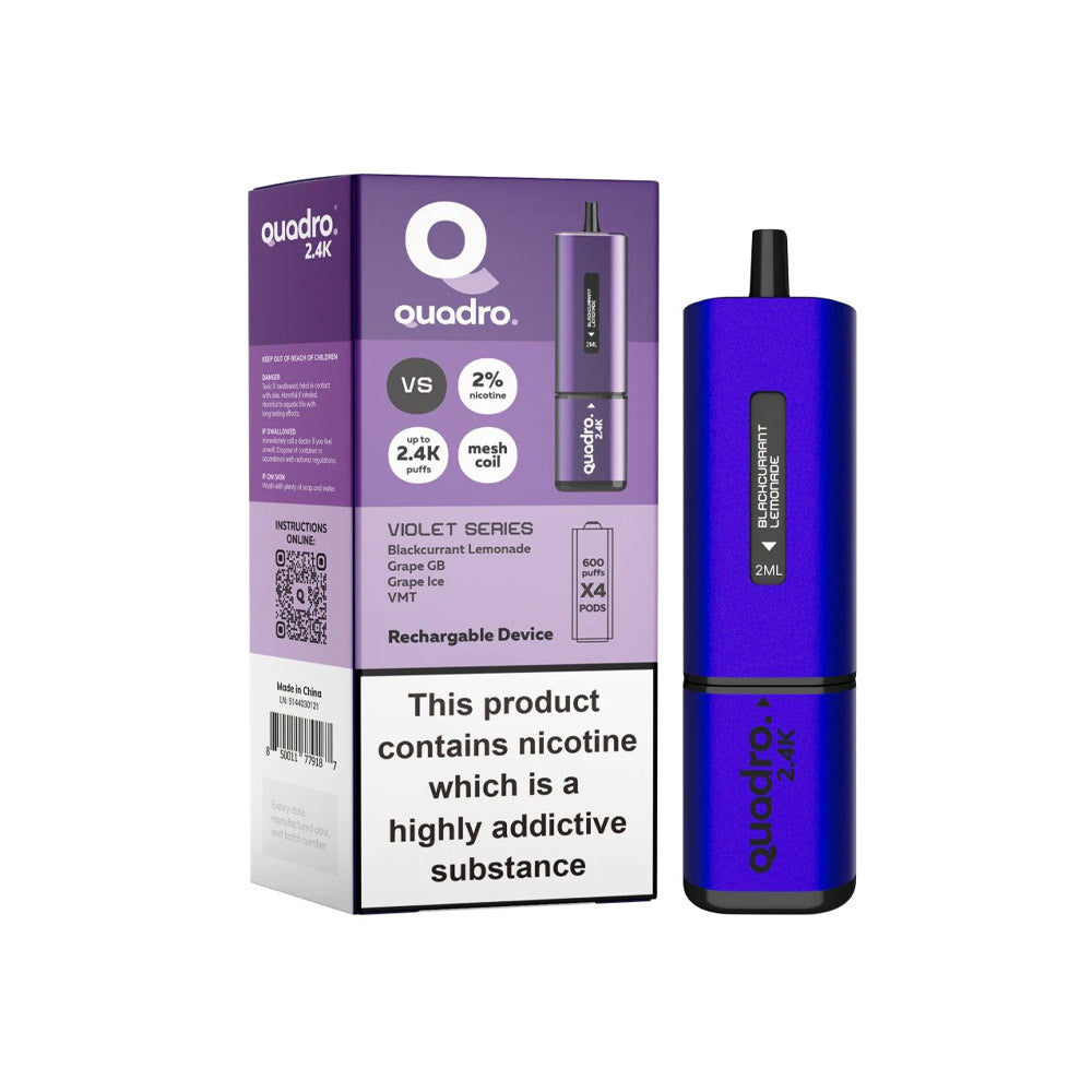 Quadro 2400 Rechargable Vape / 4 in 1 Edition