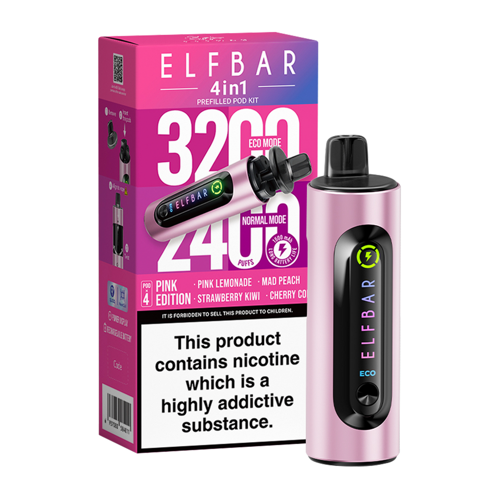 4 in 1 Elf bar 3200 Puffs - Disposable